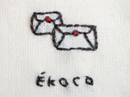 ekoca_茶封筒の刺繍のふきん